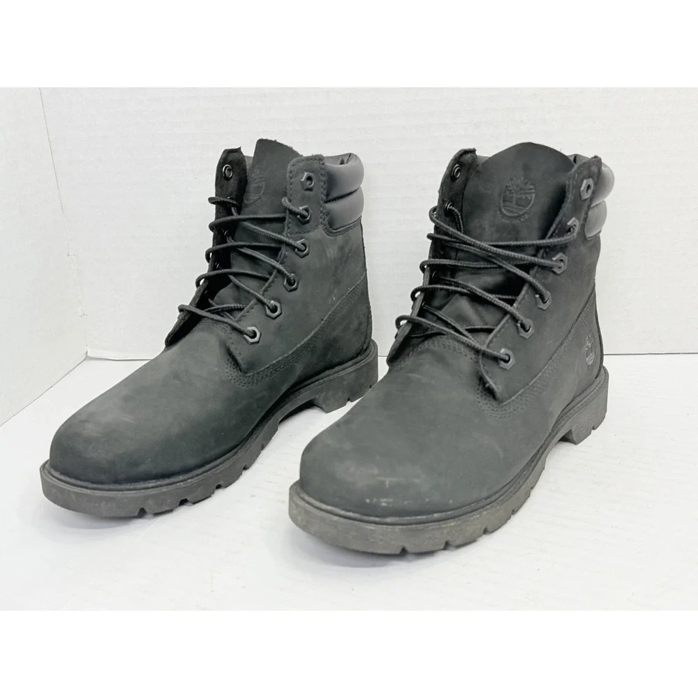 Timberland Linden Woods 6-Inch Waterproof Boots Women's 7 Black A156S